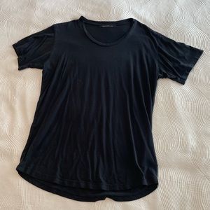 John Elliott + Co - Curve U-Neck Short Sleeve T-shirt - Black - Size XL / 4
